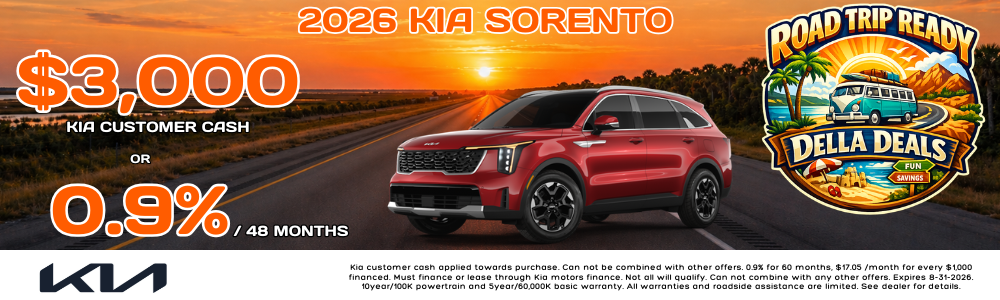 2026 Kia Sorento Sale at DELLA Kia in Plattsburgh