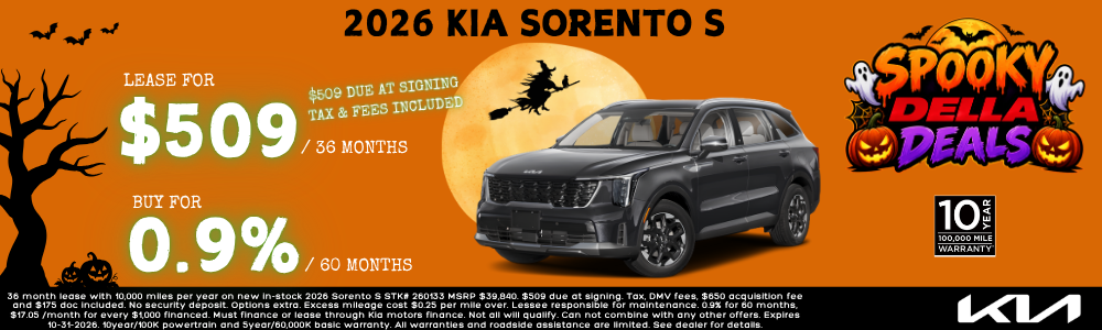 2026 Kia Sorento Sale at DELLA Kia in Plattsburgh