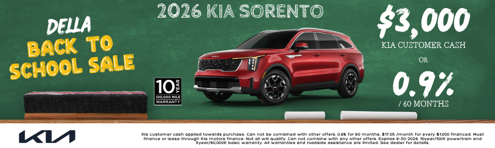 2026 Kia Sorento Sale at DELLA Kia in Plattsburgh