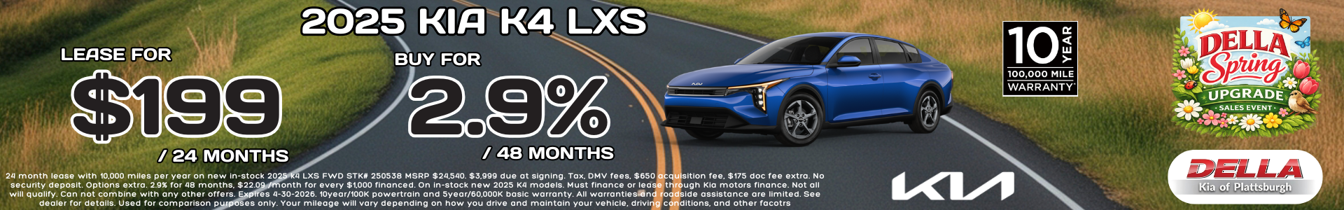 2025 Kia K4 Sale at DELLA Kia Near Burlington, VT