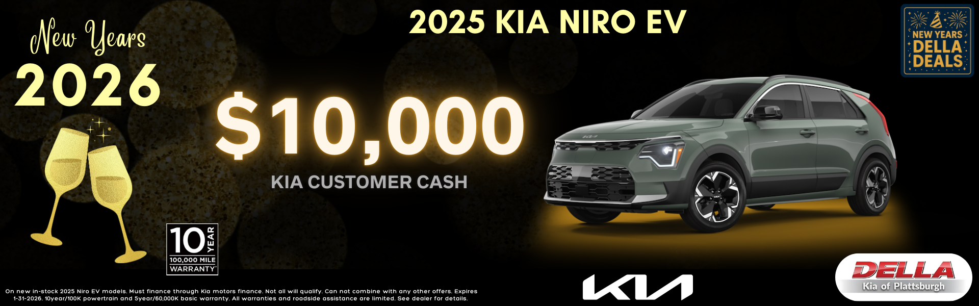 2025 Kia Niro EV Sale at DELLA Kia in Plattsburgh
