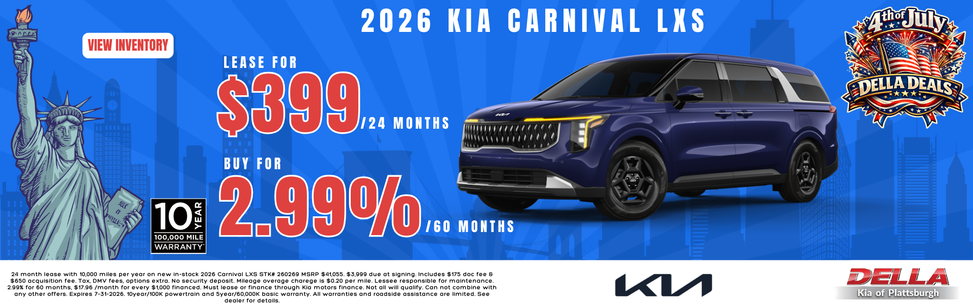 2026 Kia Carnival for sale in Plattsburgh