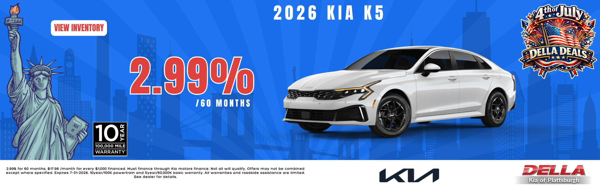 2026 Kia K5 sale at DELLA Kia in Plattsburgh