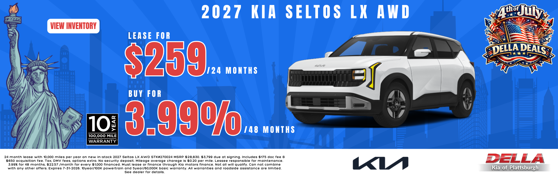 2027 Kia Seltos for sale in Plattsburgh