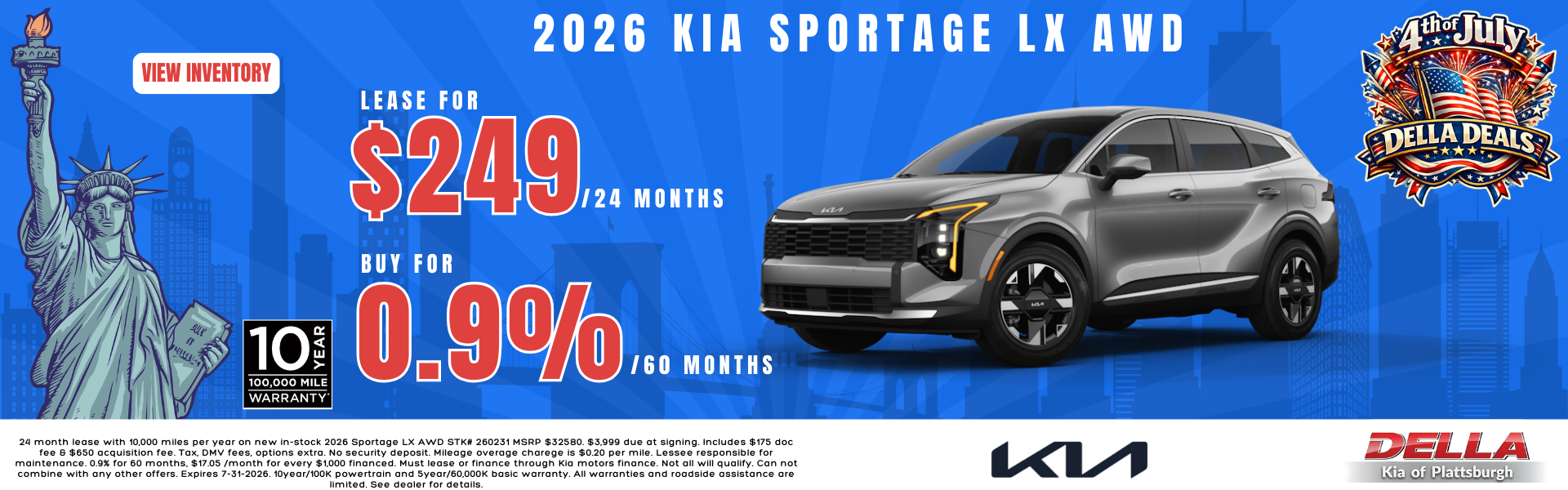 2026 Kia Sportage sale at DELLA Kia