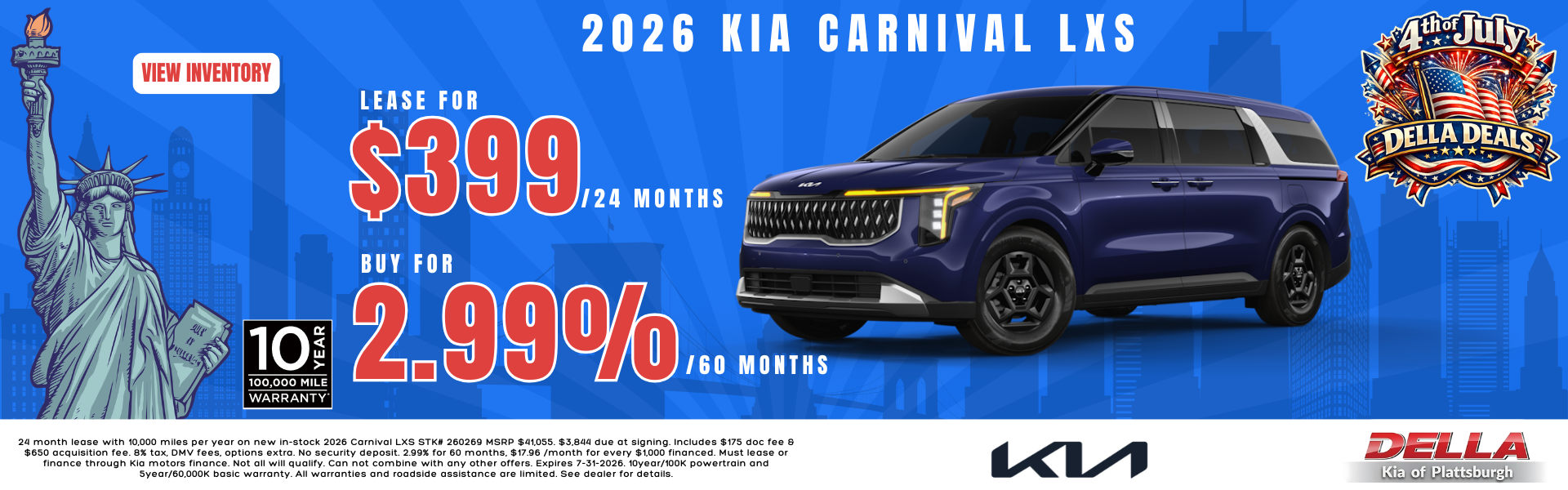 2026 Kia Carnival for sale in Plattsburgh