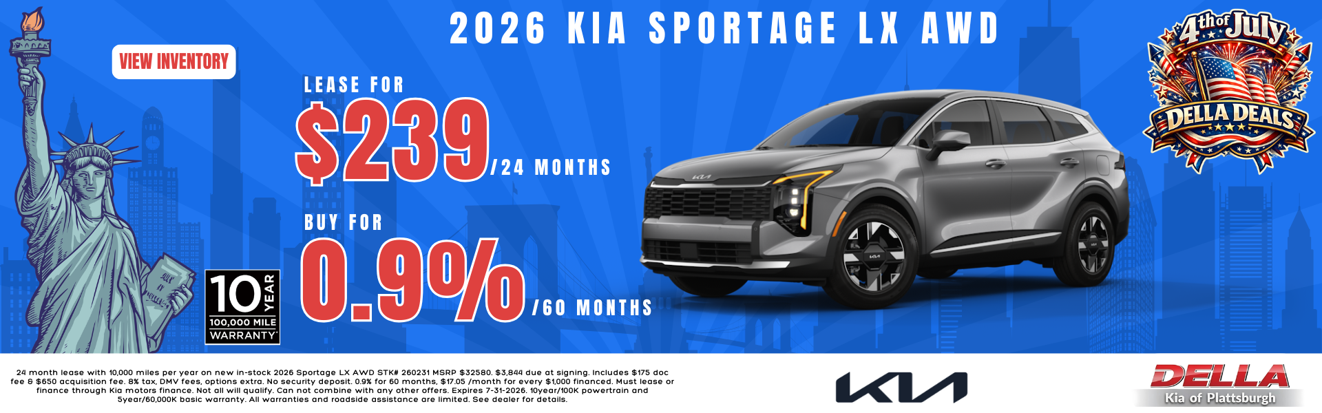 2026 Kia Sportage sale at DELLA Kia