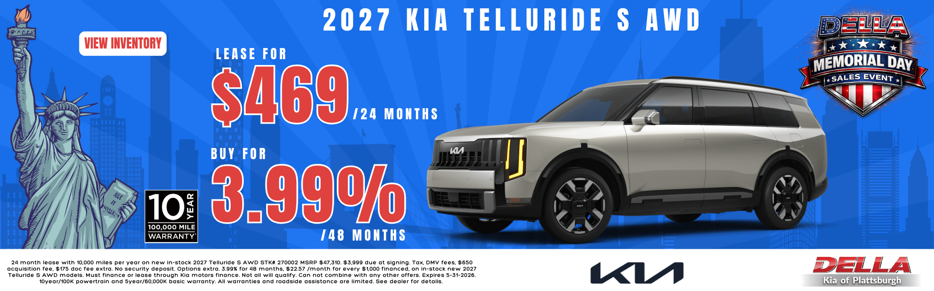 2027 Kia Telluride for sale in Plattsburgh
