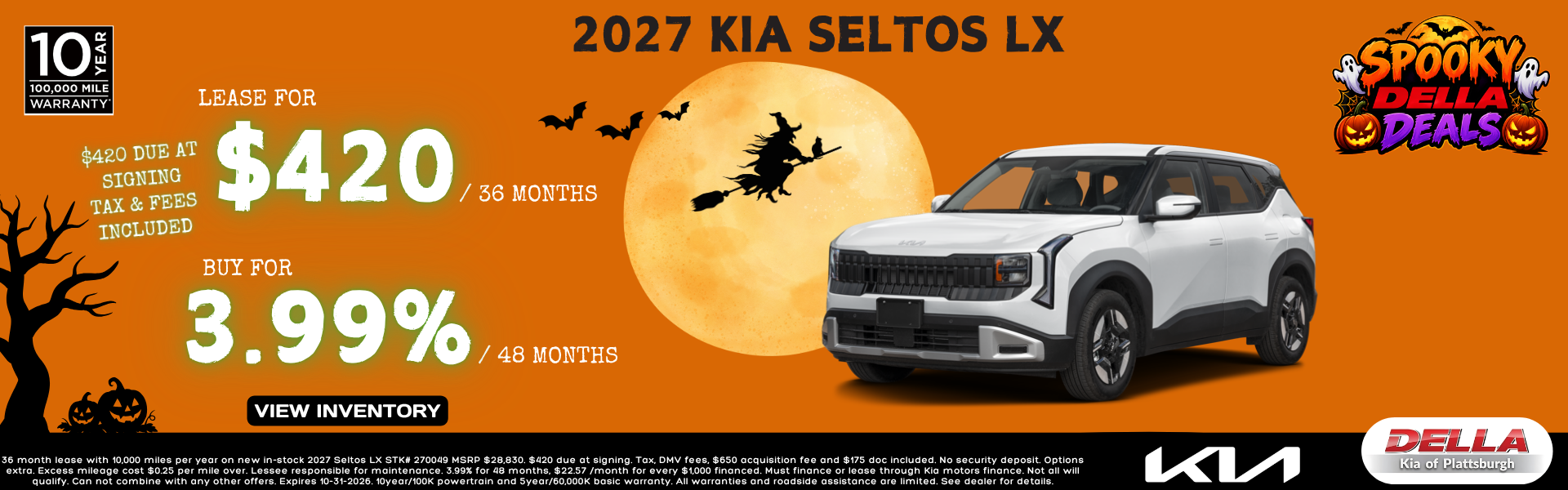 2027 Kia Seltos sale at DELLA Kia near Plattsburgh, NY
