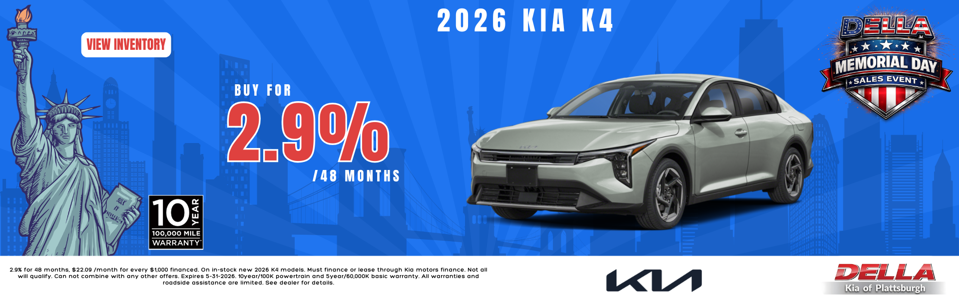 2026 Kia K4 for sale in Plattsburgh