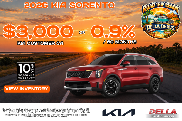 2026 Kia Sorento Sale at DELLA Kia in Plattsburgh