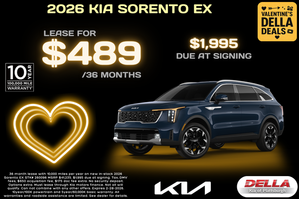 2026 Kia Sorento Sale at DELLA Kia in Plattsburgh