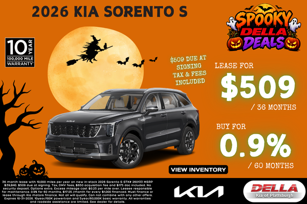 2026 Kia Sorento Sale at DELLA Kia in Plattsburgh