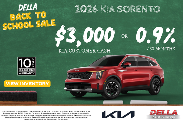 2026 Kia Sorento Sale at DELLA Kia in Plattsburgh